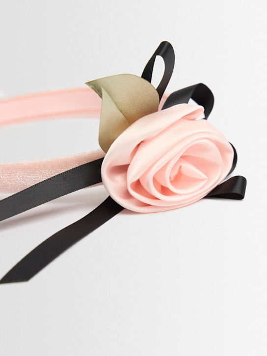 Monnalisa: Bandeau avec appliqué fleur en velours - Multicolore - kids-girls_1 | Luisa Via Roma