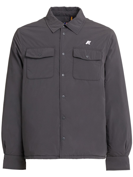 K-Way: Umbert plain warm nylon shirt jacket - men_0 | Luisa Via Roma
