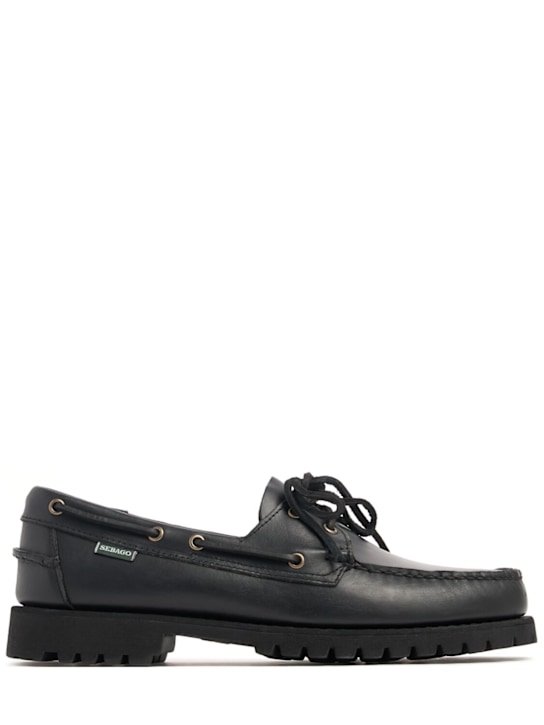 Sebago: Ranger waxed leather loafers - men_0 | Luisa Via Roma