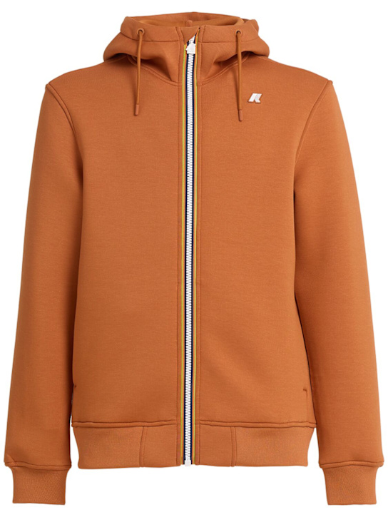 K-Way: Rainer fleece spacer jacket - Orange Adobe - men_0 | Luisa Via Roma