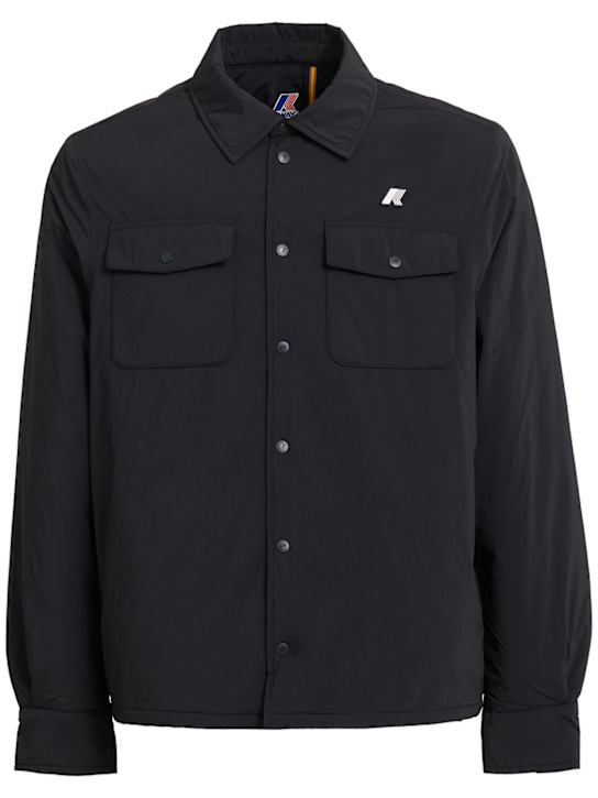 K-Way: Umbert plain warm nylon shirt jacket - men_0 | Luisa Via Roma