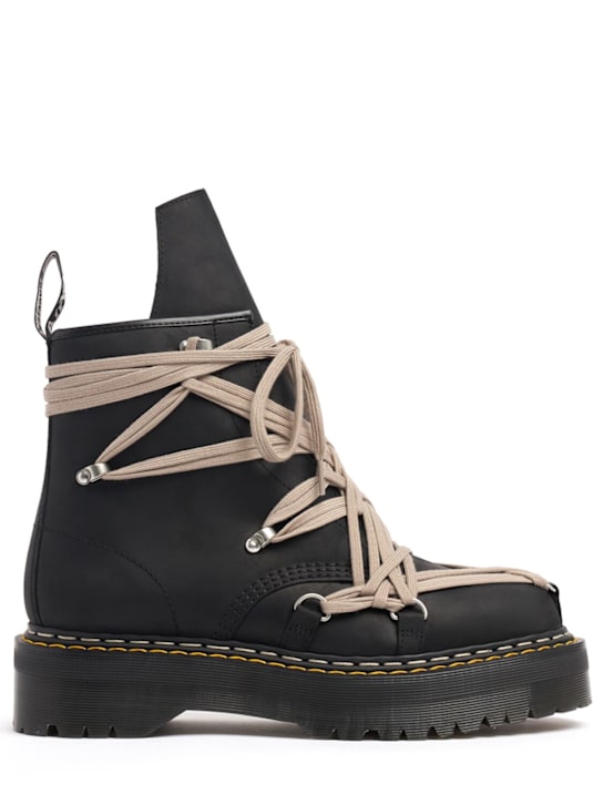 Dr. Martens X Rick Owens: 1460 Quad sole megalace ankle boots - men_0 | Luisa Via Roma