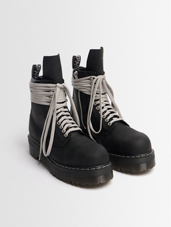 Dr. Martens X Rick Owens: Quad sole steel toe ankle boots - men_1 | Luisa Via Roma
