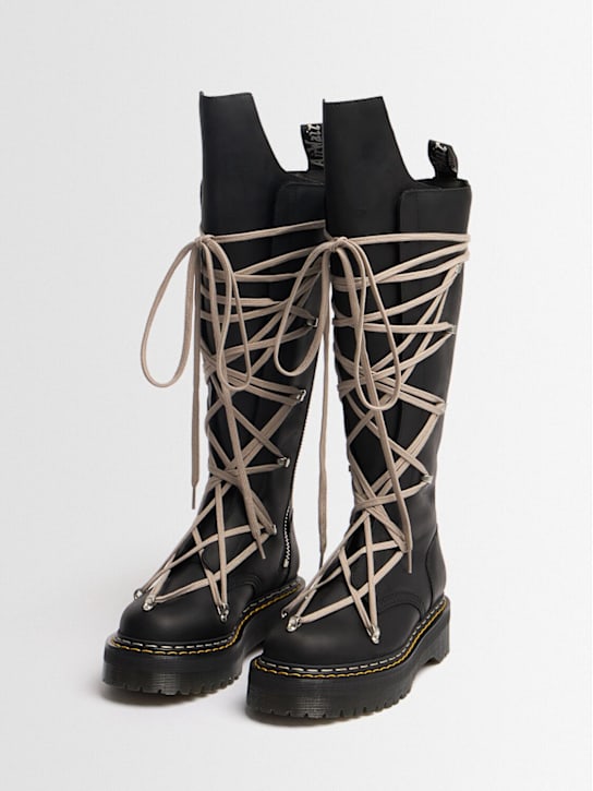 Dr. Martens X Rick Owens: Quad Sole Pentalace tall boots - women_1 | Luisa Via Roma