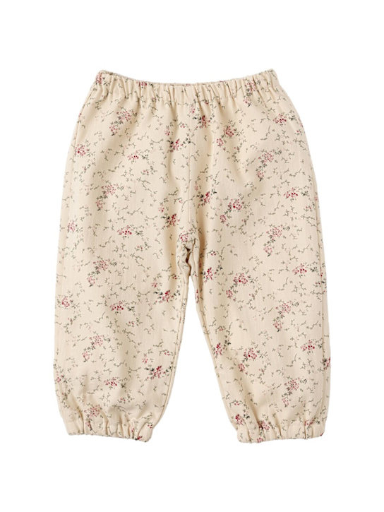 Babe & Tess: Cozy印花棉质裤子 - 粉色/红色 - kids-girls_0 | Luisa Via Roma