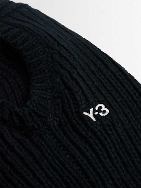 Y-3: Pasamontañas de punto - Negro - men_1 | Luisa Via Roma