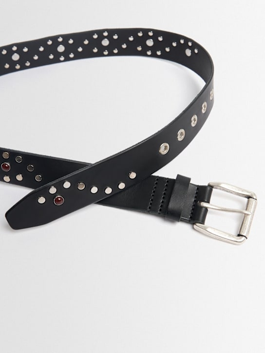 Our Legacy: Leather belt - Black - men_1 | Luisa Via Roma