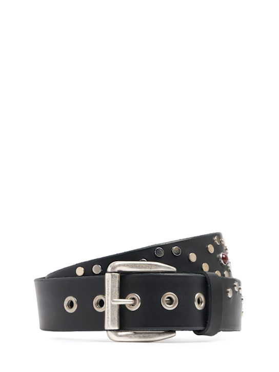 Our Legacy: Leather belt - Black - men_0 | Luisa Via Roma
