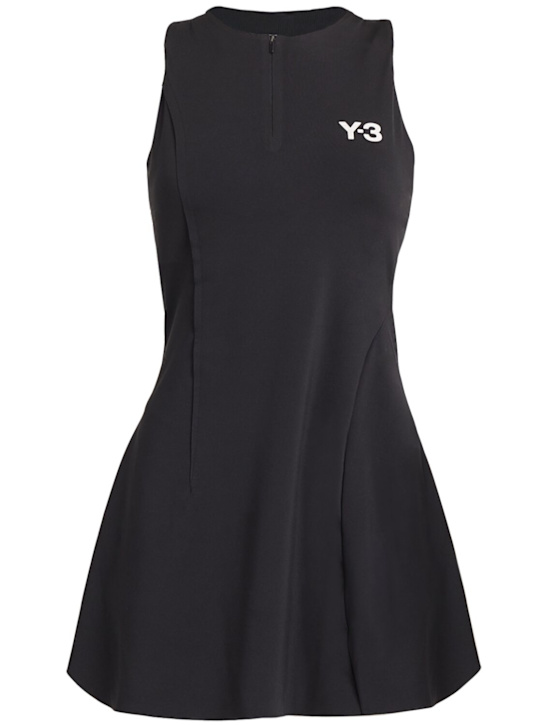 Y-3: Vestido de tennis - Negro - women_0 | Luisa Via Roma