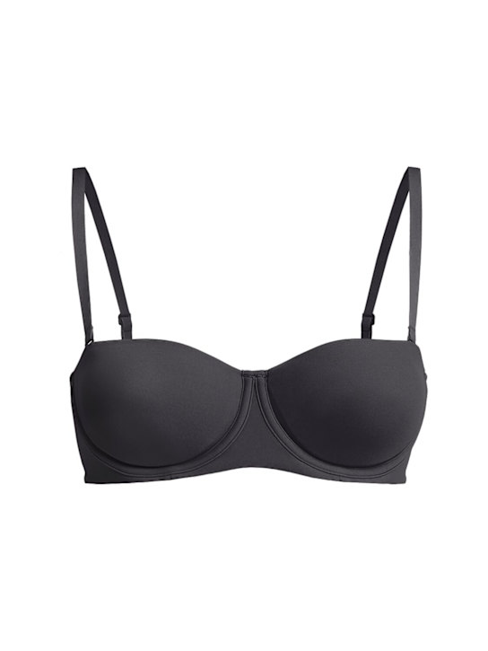 Skims: Fits everybody 나일론 스트랩리스 브라 - Onyx - women_0 | Luisa Via Roma