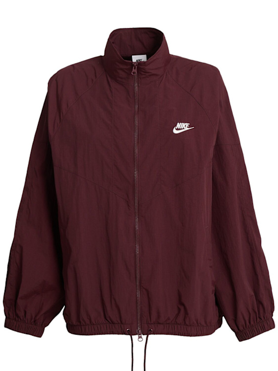 Nike: Track jacket - Burgundy Crush/ - women_0 | Luisa Via Roma