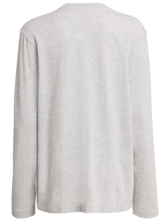 Skims: 混棉长袖T恤 - Light Heather - women_1 | Luisa Via Roma