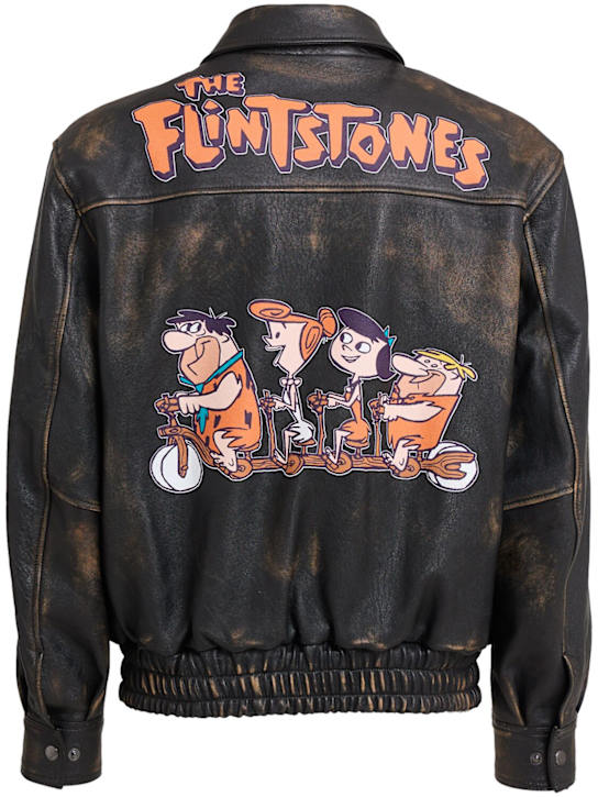 Lc23: The Flintstones皮革夹克 - 棕色 - men_1 | Luisa Via Roma