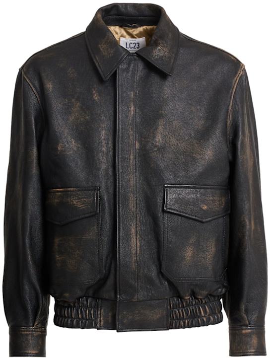 Lc23: The Flintstones皮革夹克 - 棕色 - men_0 | Luisa Via Roma