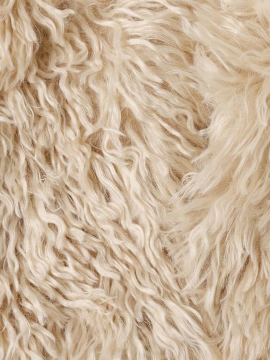 Babe & Tess: Shaggy毛绒马甲 - 米黄色 - kids-girls_1 | Luisa Via Roma