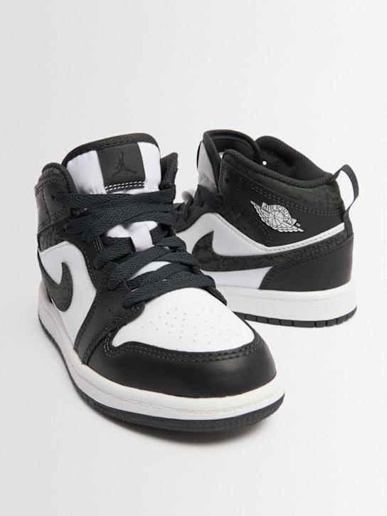 Jordan: Jordan 1 Mid SE sneakers - Off-Noir/Black - kids-boys_1 | Luisa Via Roma