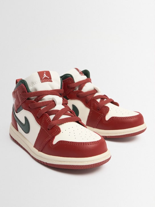 Jordan: Jordan 1 Mid sneakers - Sail/Midnight G - kids-boys_1 | Luisa Via Roma