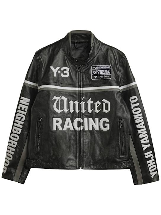 Y-3:  Leder-Motorradjacke „Dainese NBHD“ - men_0 | Luisa Via Roma