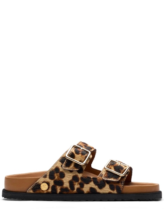 BIRKENSTOCK 1774: Arizona 1774 leo print pony skin sandals - women_0 | Luisa Via Roma