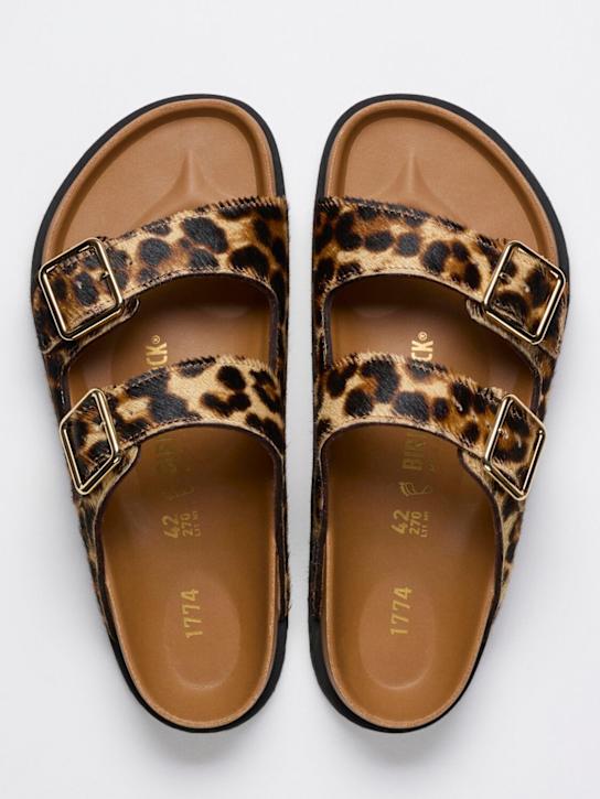 BIRKENSTOCK 1774: Arizona 1774 leo print pony skin sandals - women_1 | Luisa Via Roma