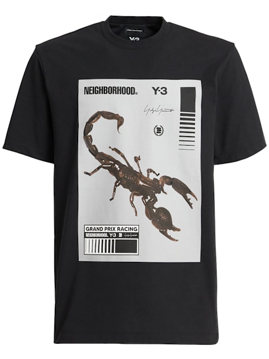 Y-3: NBHD Scorpion print cotton t-shirt - men_0 | Luisa Via Roma