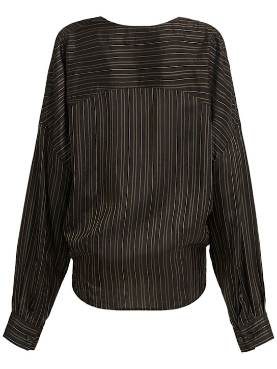 Dries Van Noten: Camiel shirt - ブラウン - women_1 | Luisa Via Roma