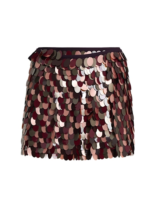 Dries Van Noten: Gabrina sequined mini skirt - Burgundy - women_0 | Luisa Via Roma