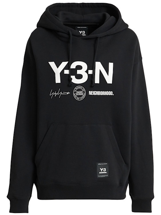 Y-3: NBHD GFX cotton hoodie - women_0 | Luisa Via Roma