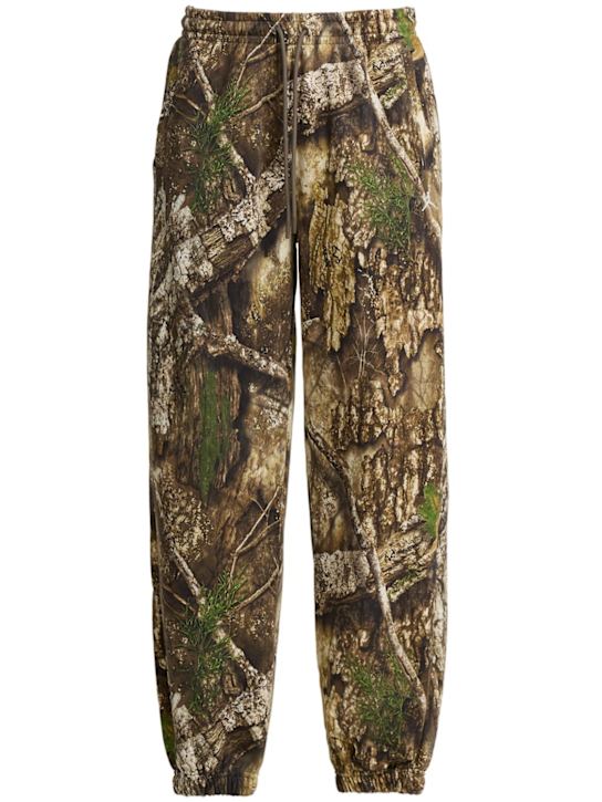 Jordan: Brooklyn camouflage sweatpants - Medium Olive/Sa - men_0 | Luisa Via Roma