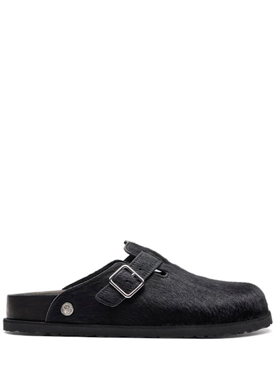 BIRKENSTOCK 1774: Mules de piel efecto potro - women_0 | Luisa Via Roma