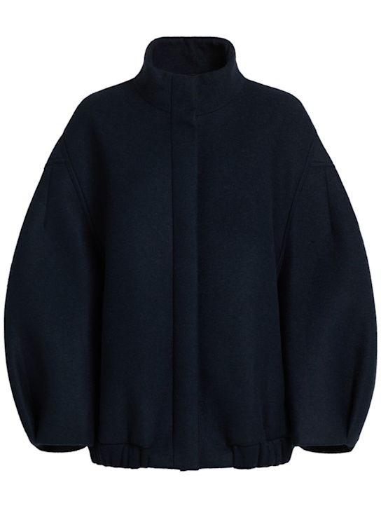 Dries Van Noten: Voles wool blend jacket - Navy - women_0 | Luisa Via Roma