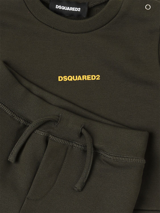 Dsquared2: 棉质卫衣&运动裤 - 绿色 - kids-boys_1 | Luisa Via Roma