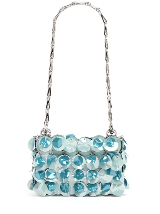 Rabanne: Nano sequined shoulder bag - women_0 | Luisa Via Roma
