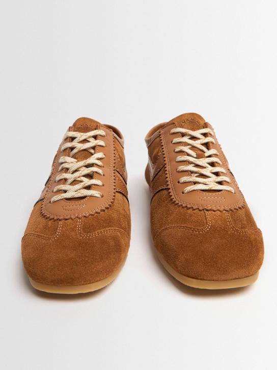 Dries Van Noten: スエードスニーカー - タン - women_1 | Luisa Via Roma