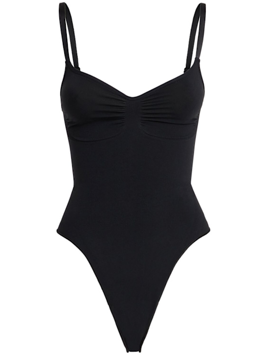 Skims: Seamless Sculpt thong bodysuit - Onyx - women_0 | Luisa Via Roma
