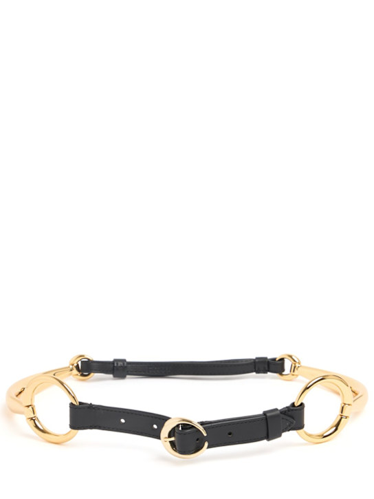 Rabanne: Leather belt - women_0 | Luisa Via Roma