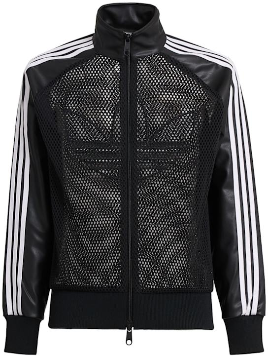 adidas Originals: Jeremy Scott mesh track top - Black - men_0 | Luisa Via Roma