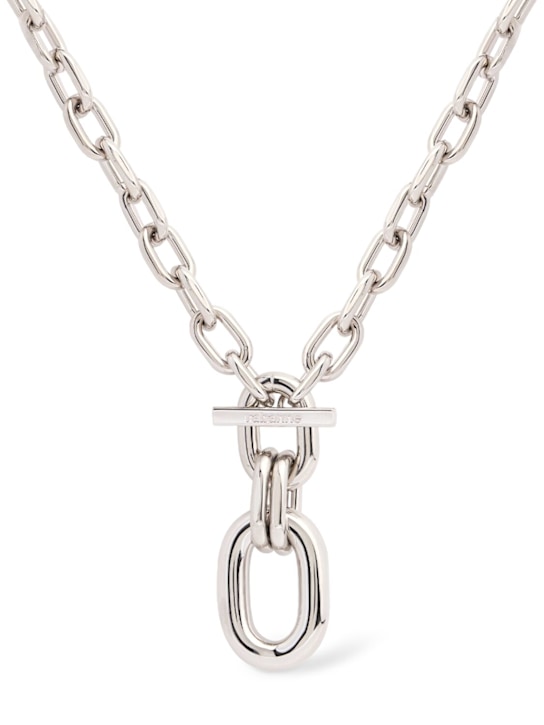 Rabanne: Xl link pendant necklace - Silver - women_0 | Luisa Via Roma