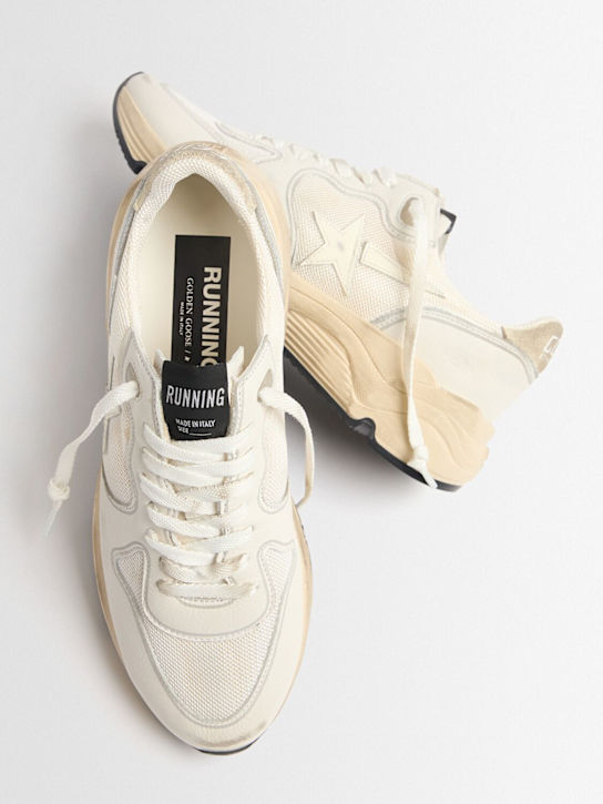 Golden Goose: Running leather sneakers - women_1 | Luisa Via Roma