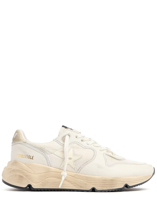 Golden Goose: Running leather sneakers - women_0 | Luisa Via Roma