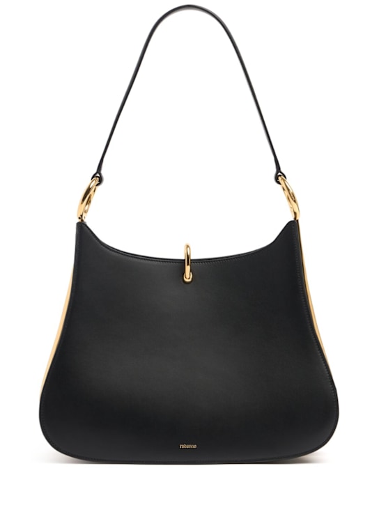 Rabanne: Large Ring leather shoulder bag - women_0 | Luisa Via Roma