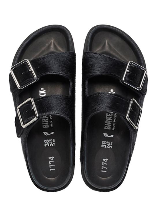 BIRKENSTOCK 1774: Arizona 1774 pony sandals - Black - men_1 | Luisa Via Roma
