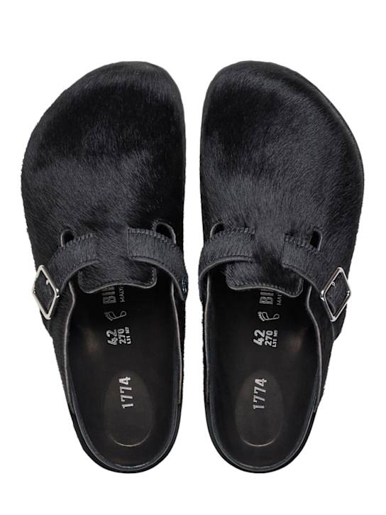 BIRKENSTOCK 1774: Boston 1774 pony sandals - Black - men_1 | Luisa Via Roma