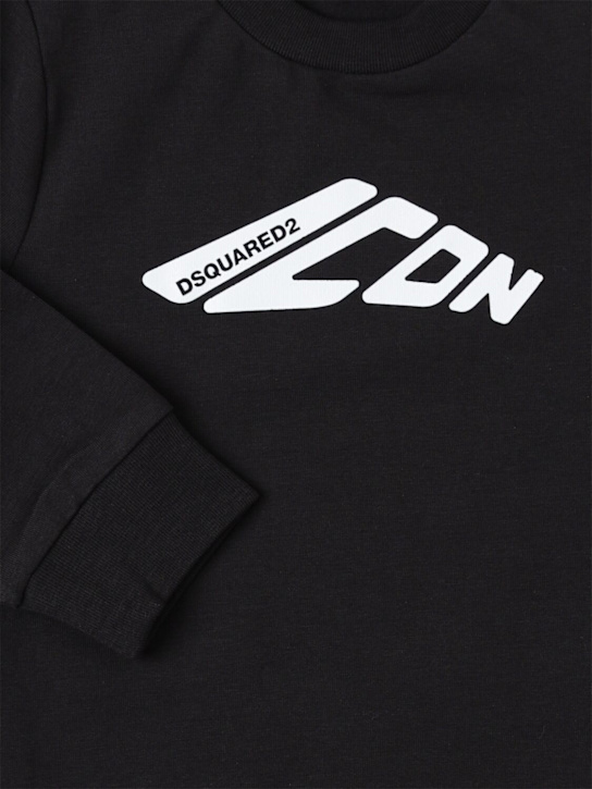 Dsquared2: Cotton blend sweatshirt & sweatpants - ブラック - kids-boys_1 | Luisa Via Roma