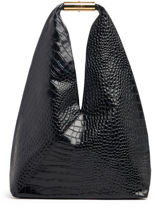 MM6 Maison Margiela: Medium Japanese embossed leather bag - women_0 | Luisa Via Roma