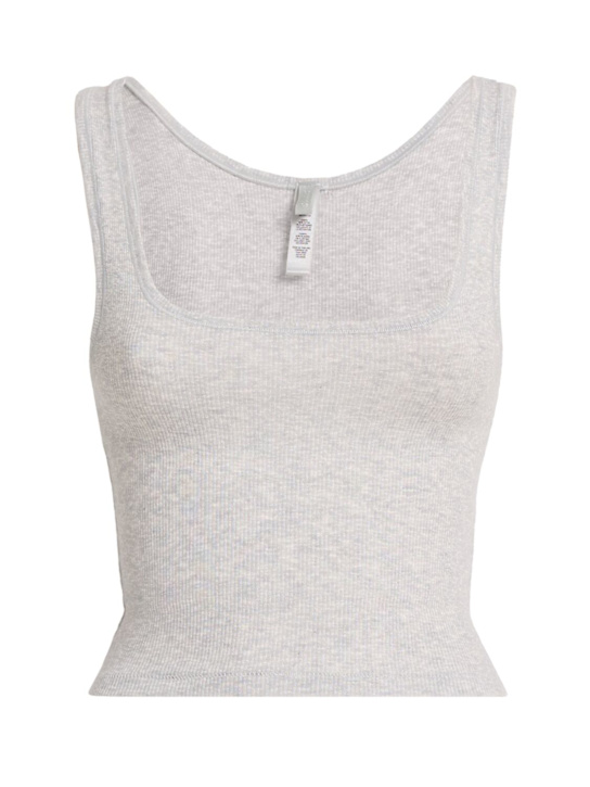 Skims: 混棉罗纹背心 - 浅灰色 - women_0 | Luisa Via Roma