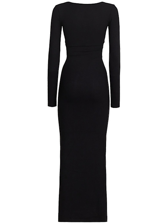 Skims: Soft lounge modal long sleeve dress - Ónix - women_1 | Luisa Via Roma