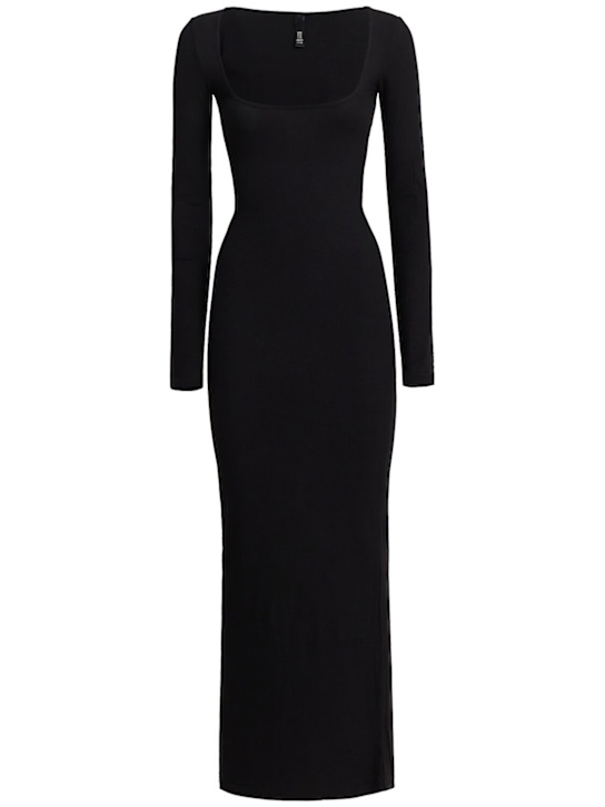 Skims: Soft lounge modal long sleeve dress - Ónix - women_0 | Luisa Via Roma
