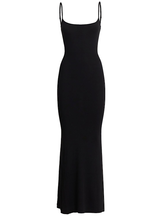 Skims: Soft lounge modal long slip dress - Ónix - women_0 | Luisa Via Roma