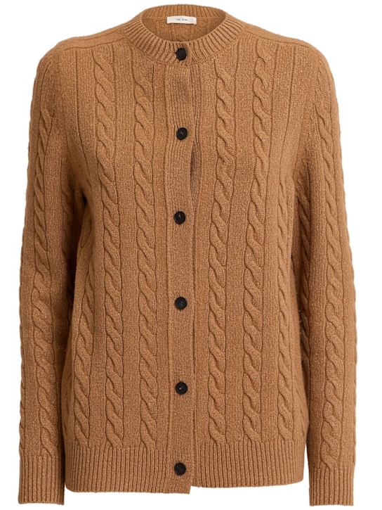 The Row: Loneke knit wool cardigan - Beige - women_0 | Luisa Via Roma